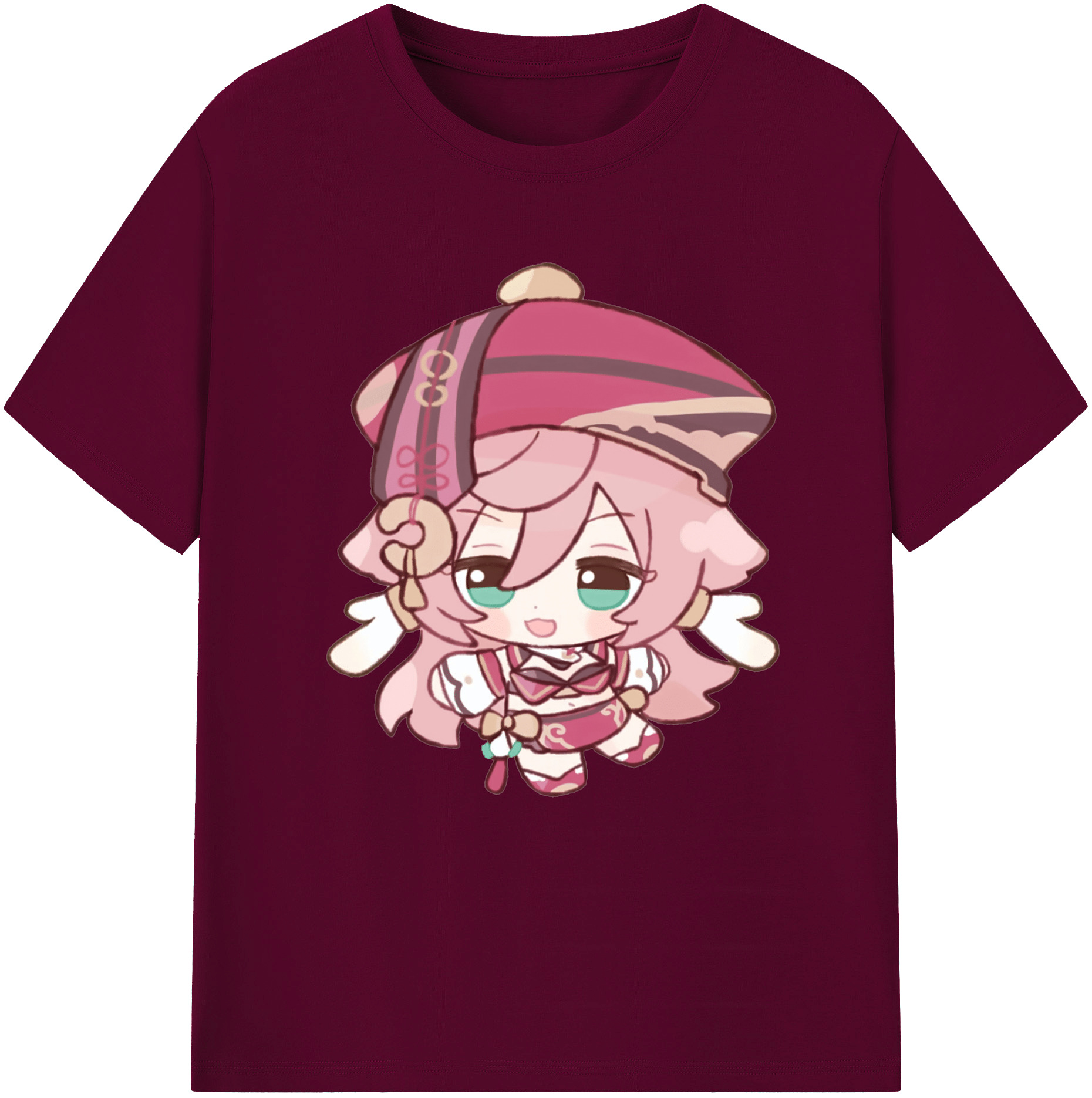 げんし神 ヤンフェイ genshin Yanfei レディースカジュアルプリントTシャツ（綿100％）